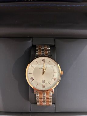 Porsamo Bleu Antonia Luxury Slim Women’s Stainless Steel Watch, Silver, Rose